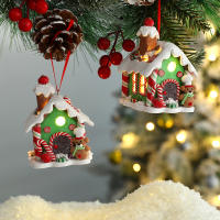 Colgante De Casa De Mantequilla De Navidad Decoración Creativa Para Árbol De Navidad Obra De Arte De Cuentos De Hadas Con Dibujos De Dulces - details 5