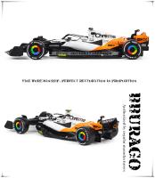 Modelo De Coche De Lujo Bburago 1:43 McLaren F1 2024 MCL60 En Color Monza Blanco Aleación De Aluminio Para Coleccionistas Y Juguetes - details 4