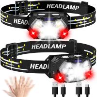 Lámpara Frontal De Mano Con Sensor De Alta Potencia 9 LED Recargable Por USB Para Camping Pesca Y Actividades Al Aire Libre - details 9