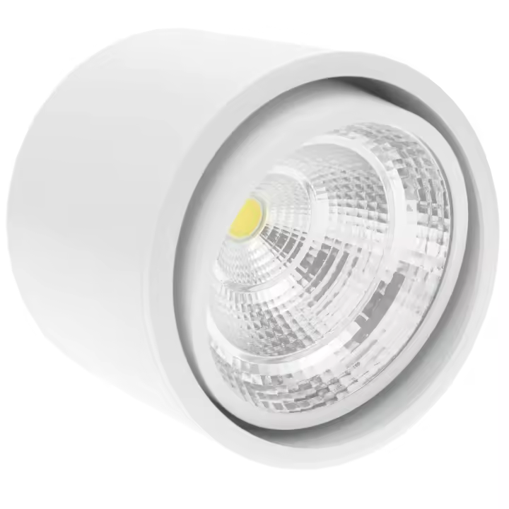 Foco LED de superficie Lámpara COB 12W 220VAC 3000K blanca 90mm - BeMatik - 1
