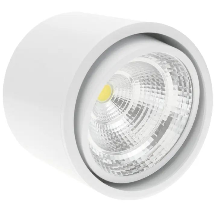 Foco LED de superficie Lámpara COB 12W 220VAC 3000K blanca 90mm - BeMatik - 1