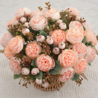 1 Pieza De Flores Artificiales Peonia De Seda Para Decoración Casa Boda Fiesta Faux Bouquet Arreglo De Plástico - details 12