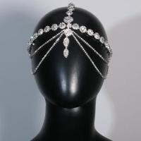 XSBODY Cadena De Cabeza Boho Con Rhinestone Multicapa Accesorio De Boda Geométrico Cadena De Pelo Para La Frontal Joyería De Novia Para Mujeres - details 1