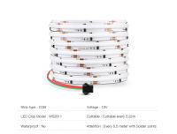 Tira De LED Flexible RGB IC Addressable 12V WS2811 Dream Color COB Con 576 LEDs/m Alta Densidad Para Decoración De Paredes - details 1