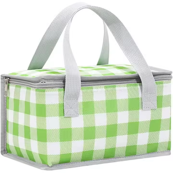 Bolsa de picnic con aislamiento multifunción, bolsa de picnic con doble cremallera para barbacoa de playa al aire libre 36 x20 x20cm rojo/verde /amarillo colores - 1
