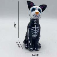 Decoraciones De Halloween En Resina Gato Y Perro Flora Pequeño Y Lindo Adornos Festivos Para Escritorio Creatividad Y Diversion - details 2