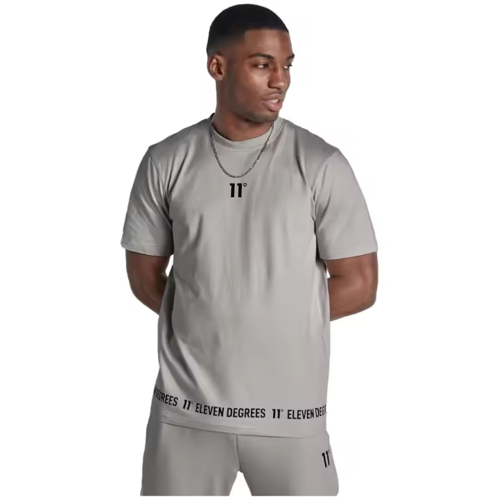 Camisetas marca 11 Degrees modelo 11D3309-232 para hombre en color gris - 1