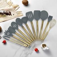 Juego De Utensilios De Cocina De Acero Inoxidable Y Silicona Incluye Espátulas Cucharas Y Pinzas De Silicona Para Barbacoa Accesorios De Cocina De Alta Calidad - details 4