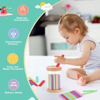 Juguetes Montessori De Madera Para Niños Edad 1-3 Años Juego De Alineación Sensorial Y Desarrollo De Habilidades Motoras Finas Regalo Educativo - details 2
