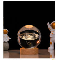 Lámpara Nocturna De Cristal 3D De 6cm Planeta Solar Sistemas Laser Grabados Decoración De Escritorio Para Regalo De Cumpleaños Astronomía - details 3
