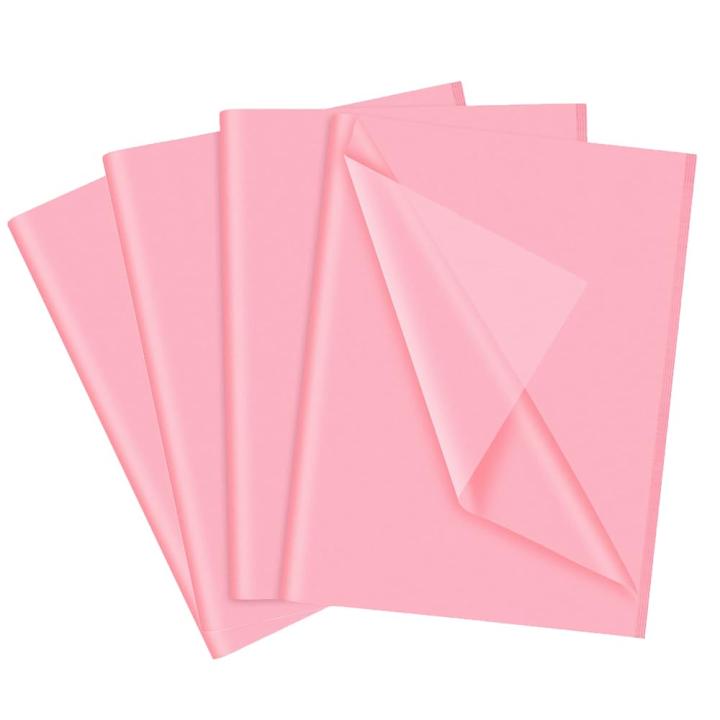 100 hojas de papel de seda rosa, 35 x 50 cm, ideal para envolver regalos de Navidad, manualidades, bricolaje, cumpleaños, bodas, baby showers y regalos.