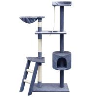 vidaXL Rascador de Gatos con Poste Salón Sisal 150cm Mascotas Jugar Color Beige,  Gris,  Azul oscuro y mas - details 2