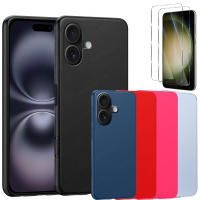 Funda + Protector Cristal Vidrio Templado Opcional Compatible Con iPhone 16 6.1 Carcasa Básica, Foroo Gel TPU Silicona Líquida Mate Suave Flexible, Ligera, Color Negro Transparente, Ajuste Perfecto, Acceso Conectores, Case Meloenvias mle18 - details 0