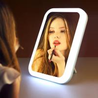 Espejo de maquillaje portátil con control táctil + iluminación LED - details 0