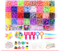 Juego De Manualidades Para Niños Set De Máquina Tejedora De Banda Arco Iris 40 Llaveros Tejidos DIY Juguetes Educativos - details 1