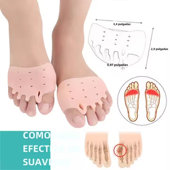 Pexmen 2Pcs Almohadillas De Pie Con Separador De Dedos Para Neuroma De Morton Callos Y Verrugas Material De Silicona Ortopédico - 1