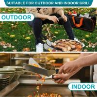 Juego De Accesorios Para Barbacoa 8 Piezas Limpieza Fácil Resistente Al Calor Acero Inoxidable Para Sartén De Hierro Fundido Teppanyaki Hibachi - details 6