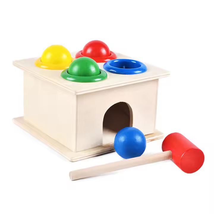 Juego De Tablero De Rompecabezas De Madera Para Niños Juguete Montessori De Martillar Bola Juguete Educativo Para Niños Y Niñas Familiar - 1