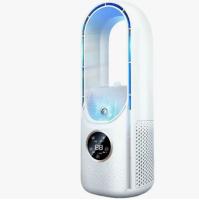 Ventilador portátil sin aspas con luz ambiental, humidificación y purificación, enfriador de aire con temporizador de 6 horas con tanque de agua de 100 ml, ventilador eléctrico de escritorio vertical de bajo ruido - details 0