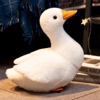 Peluche Realista De Pato Kawaii Almohada Divertida Para Niños Y Mascotas Regalo De Cumpleaños Simulado De Animal De Peluche Blanco - details 10