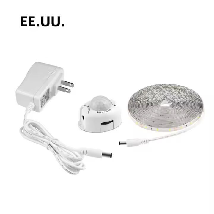 Tira De Luz LED Con Sensor De Movimiento PIR 12V Automático Encendido/apagado Para Escaleras Armario Cocina 110V 220V 1M 2M 3M 4M 5M Impermeable - 1