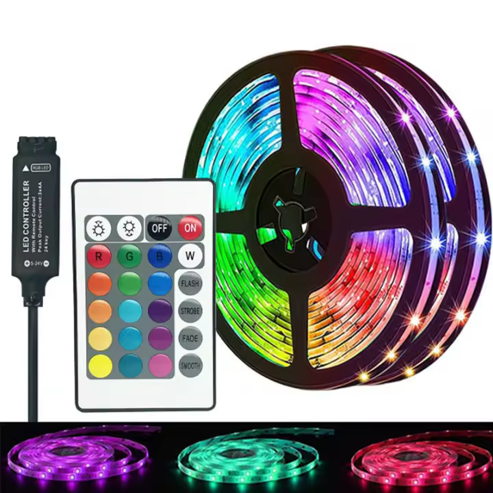 LUZ LED PARA TV LTBBOID DE 2 M. Luz LED para TV, luz de fondo para TV, tira de luz LED USB con control remoto, tira de luz LED que cambia de color RGB 5050 DIY - 1