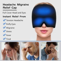 Gorro de Gel para aliviar el dolor de cabeza y la migraña, gorra de terapia de compresa fría, paquete de envoltura de cabeza de hielo, máscara de ojos para aliviar el dolor de presión, sombrero de hielo - details 4