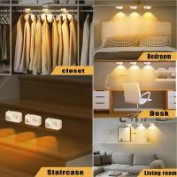 Aplique de pared, luz nocturna LED con detección de movimiento, aplique de pared inalámbrico, funciona con batería recargable - details 1
