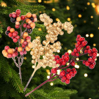 5pcs Bayas De Navidad Artificiales Rojas Con Ramas Para Árbol De Navidad Decoración De Casa Para Fiestas De Año Nuevo - details 6