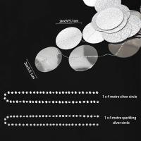 Decoraciones De Encaje Plateado Con Puntos Brillantes 2-Piezas 4m Para Bodas Crear Un Efecto De Brillo Y Vuelo - details 2