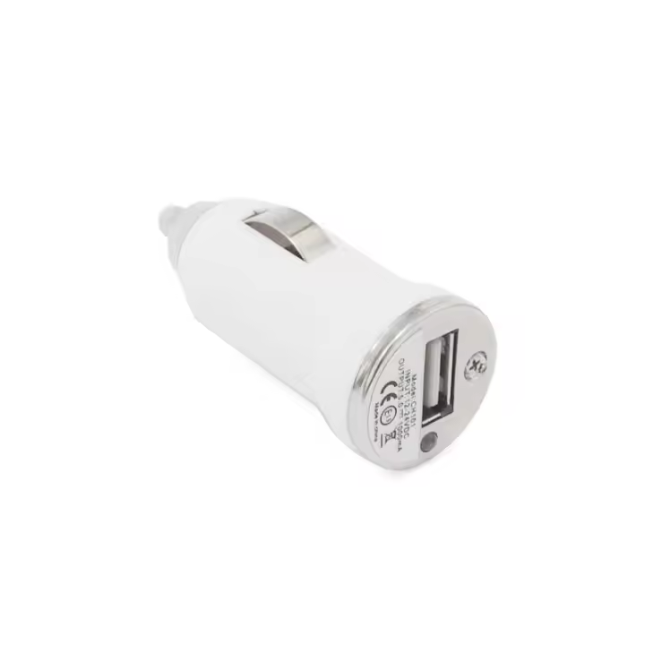 Cargador adaptador para mechero de coche ⋆ Puerto USB ⋆ Compatible con móviles y dispositivos USB ⋆ Salida 1A ⋆ Color blanco ⋆ Carga segura ⋆ Diseño compacto y portátil ⋆ Ideal para coche, viajes y trayectos diarios ⋆ Fácil de usar ⋆ Voltaje estable - 1
