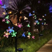 Luces De Jardín Solar Powered Con Flor De Cerezo Para Decoración De Año Nuevo Luz Decorativa Para Paisaje Exterior Y Courtyard - details 6