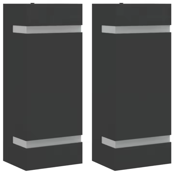 vidaXL Apliques de exterior 2 unidades acero inoxidable negro - 1