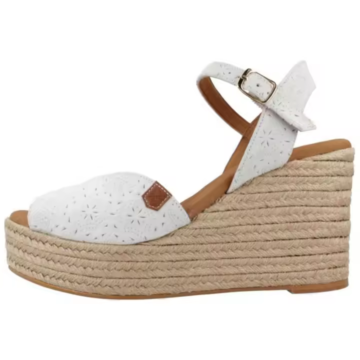 Sandalias Popa modelo 031 Benisa Grabado Blanco Serraje Ca29501001 en color Blanco - 1