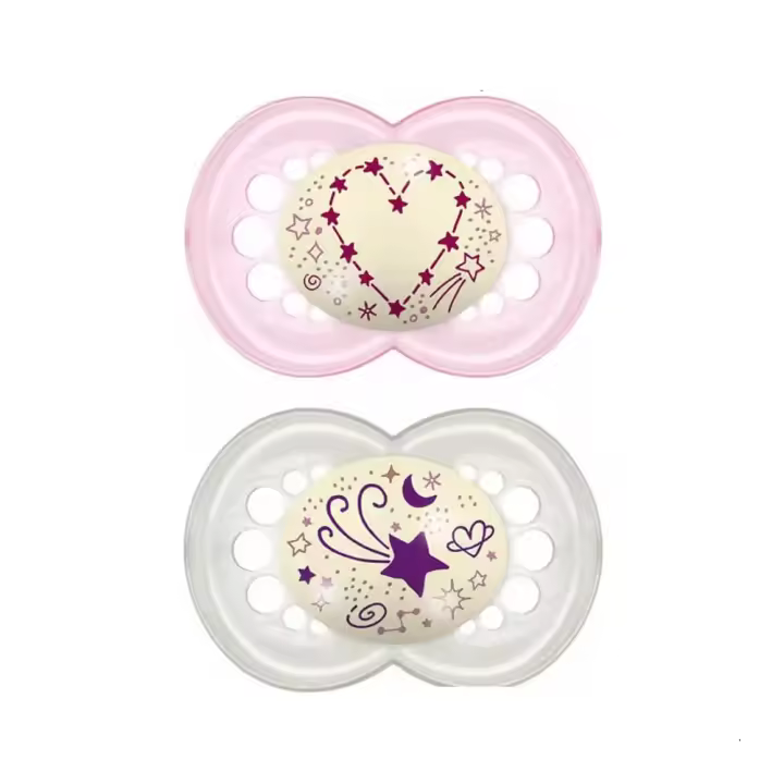 Mam Original Night Chupete Silicona Rosa 2U 6M+ - 1