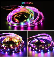 Tira De LED RGBIC Inteligente WS2812B Con 30/60 Pixels Por Metro DC5V USB IP30/IP65/IP67 Luz Mágica Para Decoración De Hogar - details 2