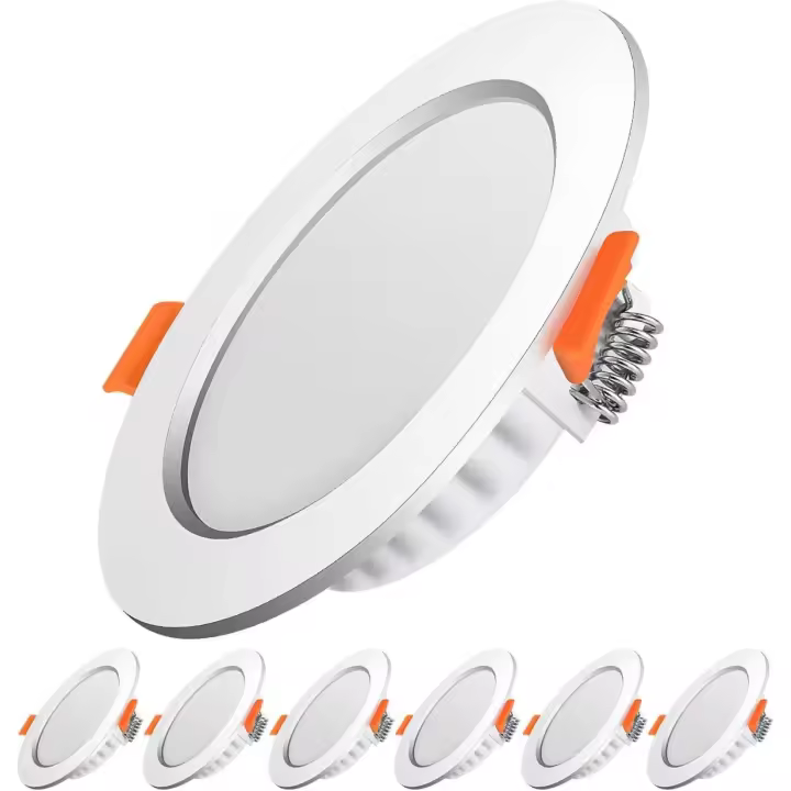 Foco LED empotrable, extraplano 5W, equivalente a 50W, para baño, cocina o salón (juego de 6) - 1