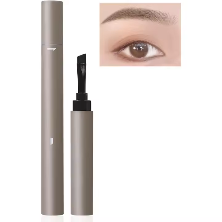 Tinte para cejas, crema de larga duración, cejas de aspecto natural, a prueba de manchas y sudor, pomada multifuncional de doble cabezal (marrón frío) - 1