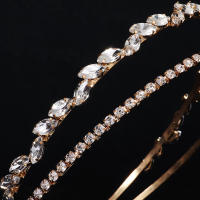 Nova Diadema De Cabello Con Rhinestone Dorado Para Fiesta De Cumpleaños Maquillaje Boda Accesorios Para Cabello Para Mujeres Regalo - details 7