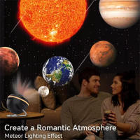 Proyector De Galaxia LED Mejorado Estrella Espacio Sfera Planetaria Lámpara Nocturna Para Niños Regalos Luz Atmosférica Redonda Incluye Bombilla Fuente De Alimentación DC - details 7