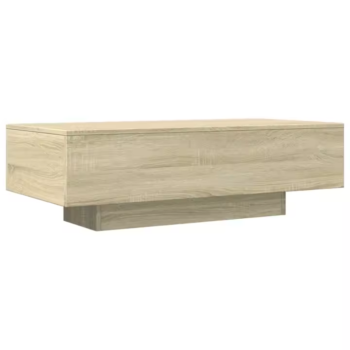 vidaXL Mesa de centro madera de ingeniería roble Sonoma 100x49,5x31 cm Mesita de Salón o Comedor o Auxiliar Mesa de Café Meuble Salón - 1