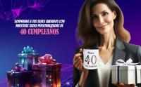 Tazas Personalizadas Kembilove con Nombre - Tazas 40 Cumpleaños - Regalos Hombre o Mujer - Taza Cerámica 350ML - details 0