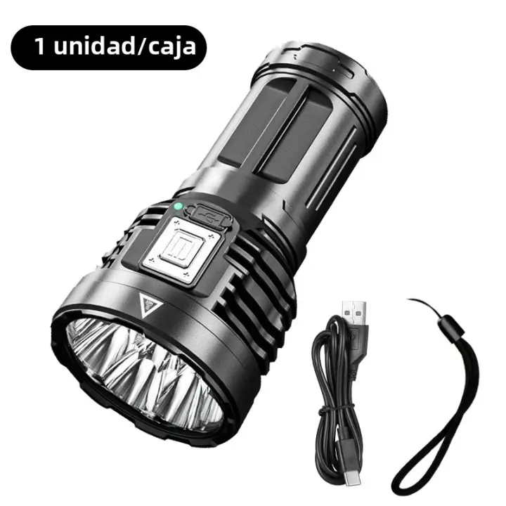 Linterna LED De Ocho Núcleos Recargable Fuerte Luz Alta Especial Para Fuerzas Exteriores Multifuncional Para Acampar Y Spotlights Remotos - 1