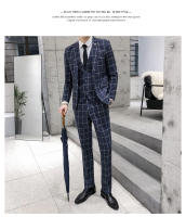 Nueva Moda Traje Tres Piezas Para Hombre Estilo Delgado Casual + Negocios Chaqueta + Pantalones Material Poliéster Adecuado Para Bodas Cuatro Estaciones - details 8