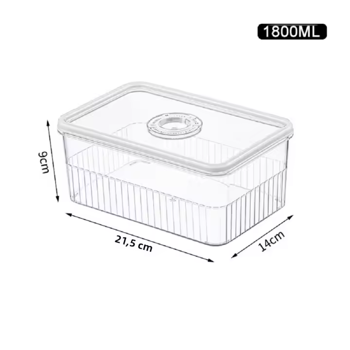 Organizador De Nevera Transparente Contenedores De Almacenamiento Para Alimentos Cestas De Frutas Y Verduras Organizador De Cocina - 1