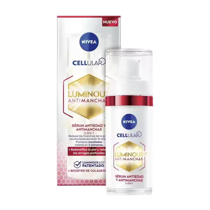 NIVEA Cellular Luminous 630 Serum Antimanchas y Antiedad 2 en 1, serum facial redensificador y rellenador de arrugas profundas, 30 Ml - 1