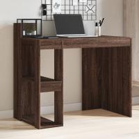 vidaXL Escritorio de oficina madera ingeniería gris 103,5x56,5x94 cm en color Gris sonoma/Blanco/Roble Sonoma y más | estructura resistente ideal para salón dormitorio o estudio - details 6