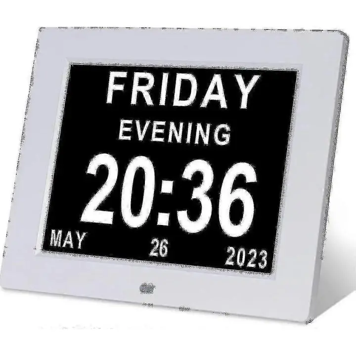 Reloj de demencia Reloj de Alzheimer Reloj de calendario digital grande para personas mayores, reloj con F-GT de día y fecha (7 pulgadas) g20242062477 - 1