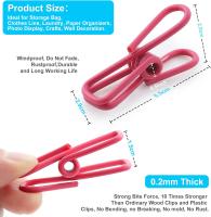 Clips para almacenamiento de 12 piezas Clips para bolsas de Maple y PVC Clips para Sellar bolsas, Clips multición para pinzas, para Ropa, clips de Papel, D - details 1