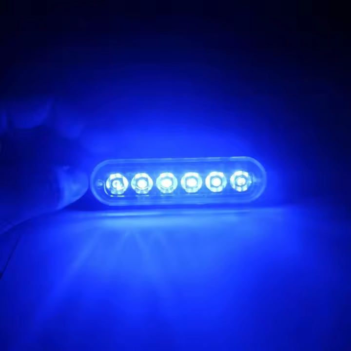 4pcs Luz De Indicador LED 12V 6 Lámparas Amarillas/Rojas/Blancas/Azules Para Carrocería De Camión Moto Luz Lateral De Marcador - 1